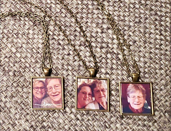 Memorial Jewelry Square with Necklace